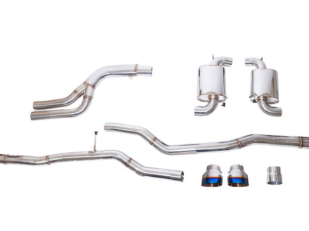 2020-PRESENT TOYOTA GR SUPRA A90 A91 | NON RESONATED CAT BACK EXHAUST WITH BURNT BLUE TIPS