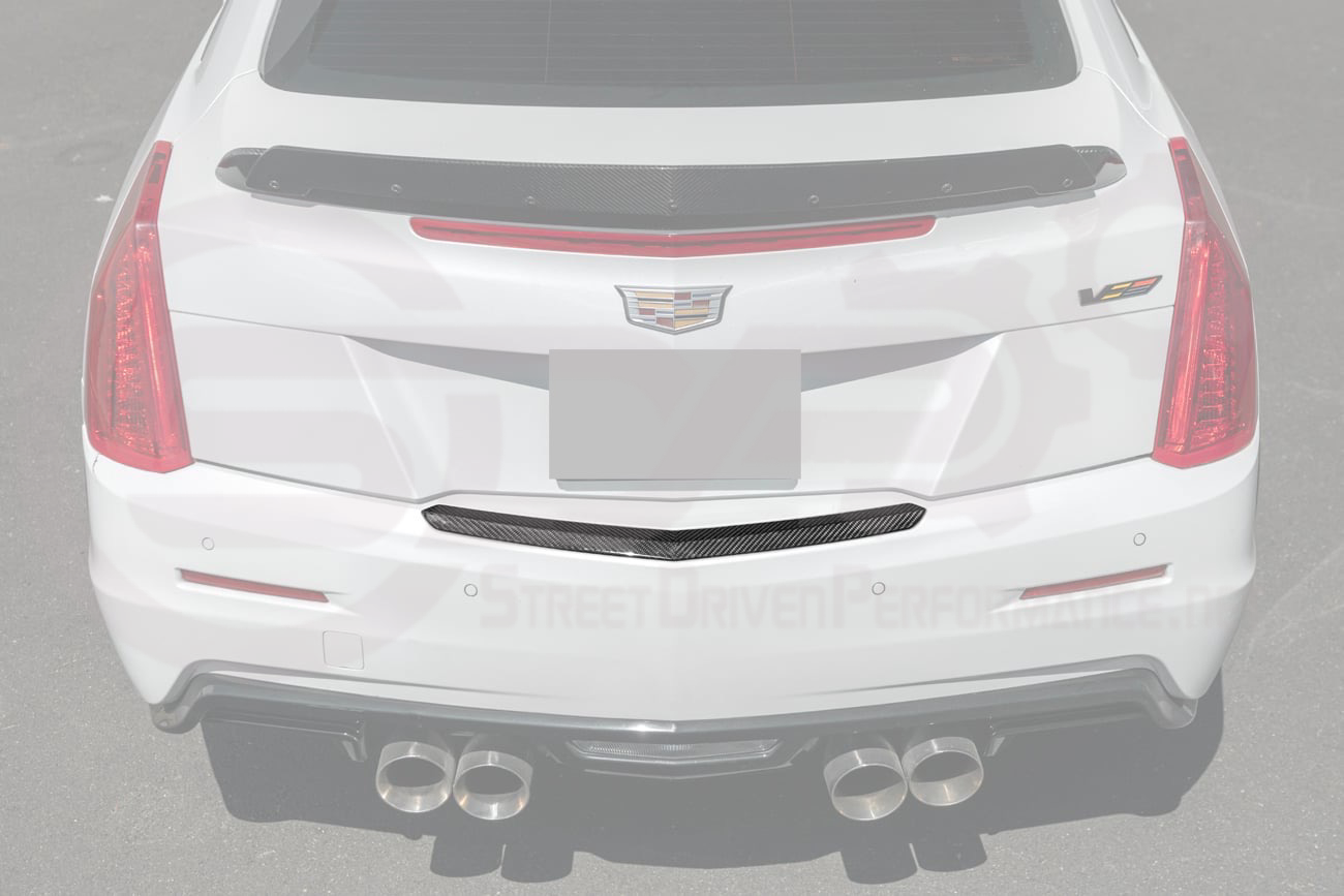 2016-2019 CADILLAC ATS / ATS-V COUPE or SEDAN  | CARBON FIBER REAR TRUNK DECKLID APPLIQUÉ INSERT TRIM REPLACEMENT