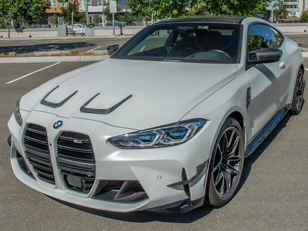 2021-UP BMW G80 M3 & G82 / G83 M4 | M-PERFORMANCE STYLE CARBON FIBER FRONT HOOD SCOOP VENTS