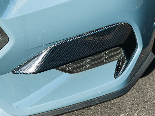 2024-UP FORD MUSTANG ECOBOOST | CARBON FIBER FRONT LOWER SIDE GRILLE INSERTS PAIR