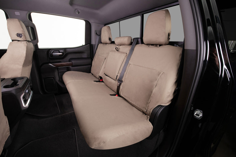 Covercraft 21-24 Ford Bronco Polycotton SeatSaver Custom Front Row Seat Covers - Taupe