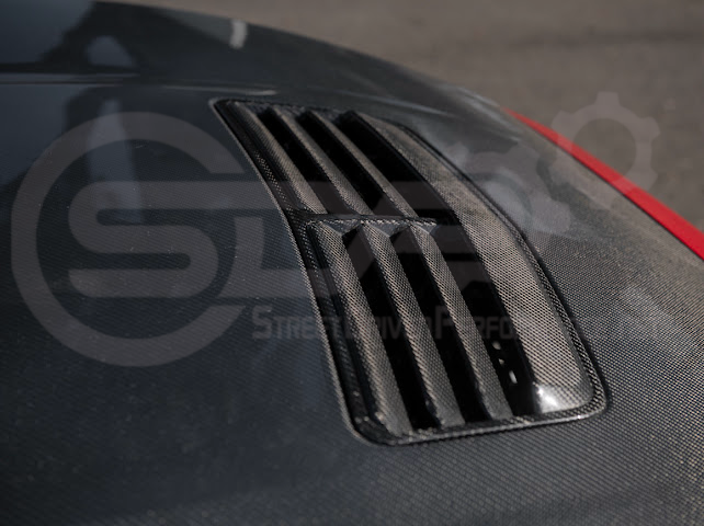 2024-Up Ford Mustang S650 | Factory Style CARBON FIBER Front Hood with Hood Vent (2 versions)