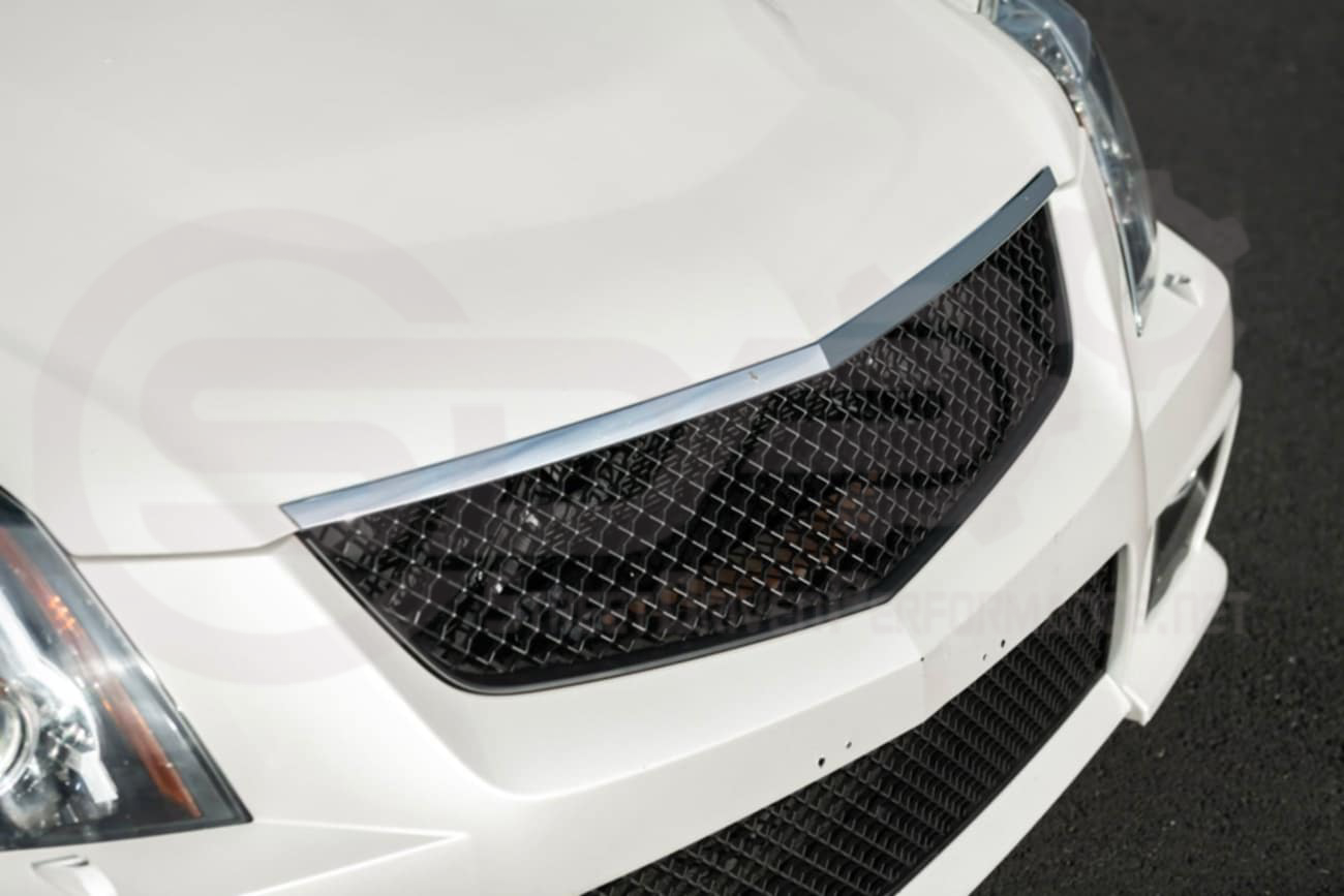 2009-2015 CTS-V V2 -  Black front grilles set (blank no emblem)