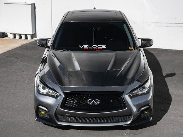 2014-Up Infiniti Q50 V37 | Performance CARBON FIBER Front Vented Hood