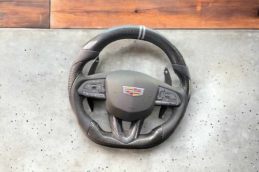 2020 - 2026+ Cadillac CT4 / CT5 Base, V, and Blackwing - Custom Carbon Fiber Steering Wheel with options