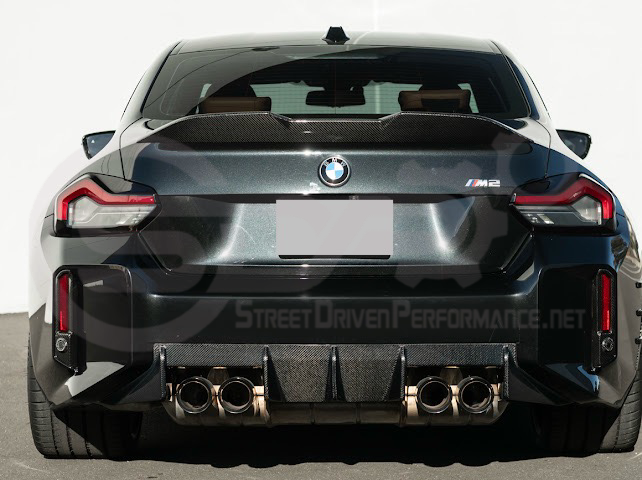 2023-UP BMW G87 M2 | M-SPORT PERFORMANCE V2 STYLE CARBON FIBER REAR BUMPER DIFFUSER