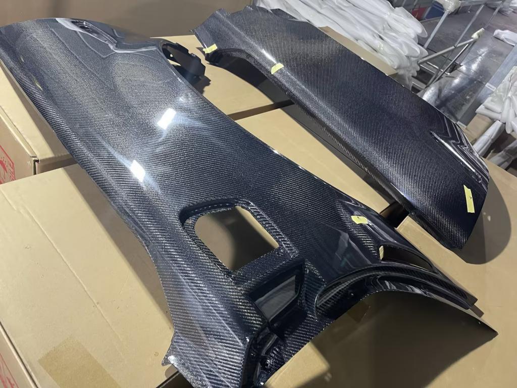 *BLEMISHED- DISCOUNTED* 05-13 Corvette C6 ZR1 Style Carbon Fiber Rear Side Wide Body Fenders Pair