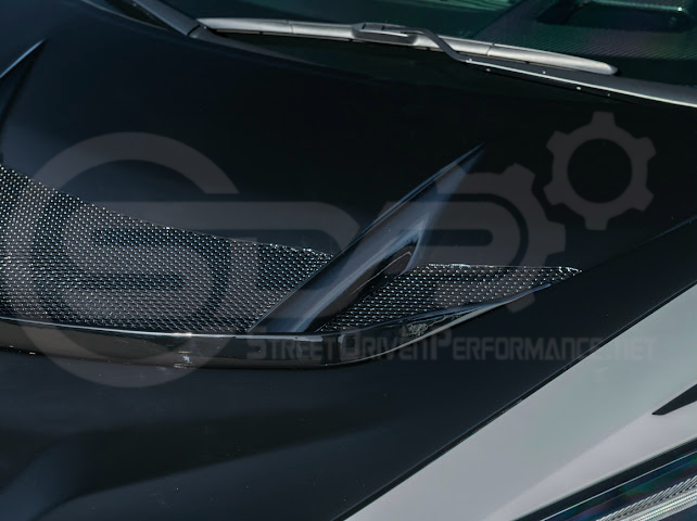 2020-PRESENT CHEVROLET CORVETTE C8 | ZR1 REPLICA STYLE CARBON FLASH FRONT VENTED HOOD
