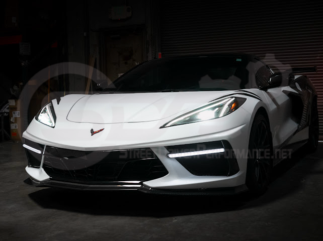 2020-UP CORVETTE C8 STINGRAY & Z51 | SEQUENTIAL FRONT GRILLE LED DRL LIGHT BAR BEZEL INSERTS PAIR