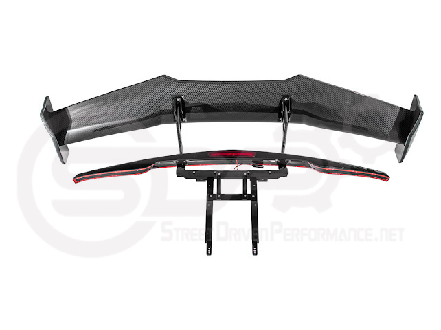 2014-2019 CHEVROLET CORVETTE C7  | EXTENDED REAR HIGH SPOILER WITH WING RISER