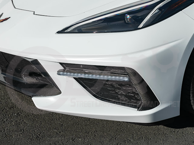 2020-UP CORVETTE C8 STINGRAY & Z51 | SEQUENTIAL FRONT GRILLE LED DRL LIGHT BAR BEZEL INSERTS PAIR