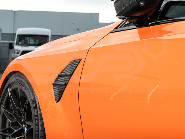 2021-UP BMW G80 M3 | FACTORY REPLACEMENT CARBON FIBER SIDE FENDER VENT COVERS REPLACEMENT PAIR
