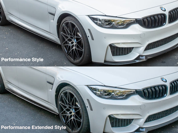 2014-2018 BMW F80 M3 | M-Performance Extended CARBON FIBER Side Skirts Extension Rocker Panel Ground Effects