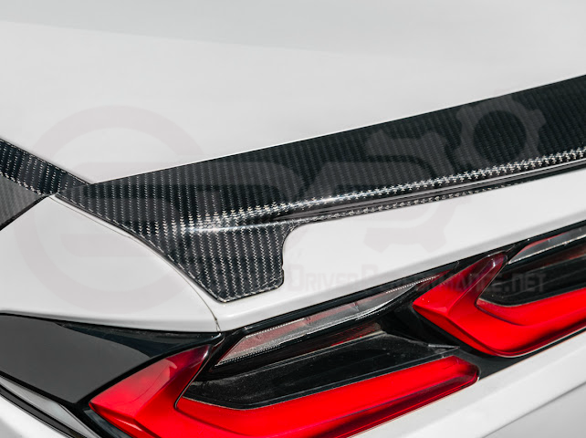 2020-Up Chevrolet Corvette C8 Stingray & Z51 | Carbon Fiber Rear Spoiler Wing Delete Hole Panel Cover