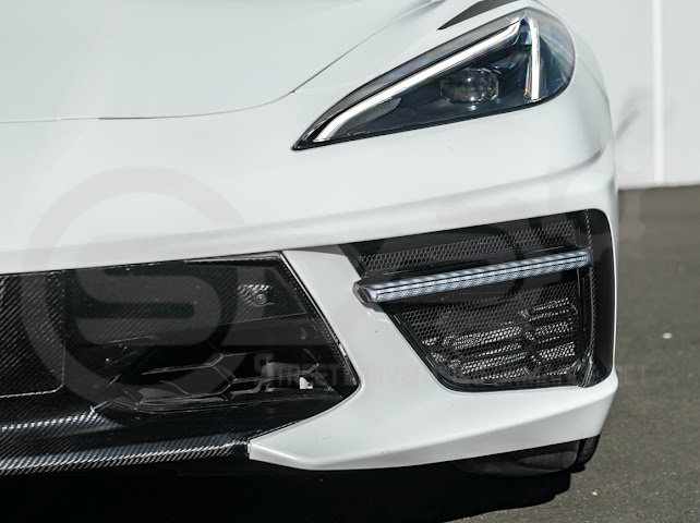 2020-UP CORVETTE C8 STINGRAY & Z51 | SEQUENTIAL FRONT GRILLE LED DRL LIGHT BAR BEZEL INSERTS PAIR