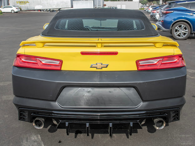 2016-Up Camaro |  Performance Track Style MATTE BLACK Rear Quad Exit Diffuser