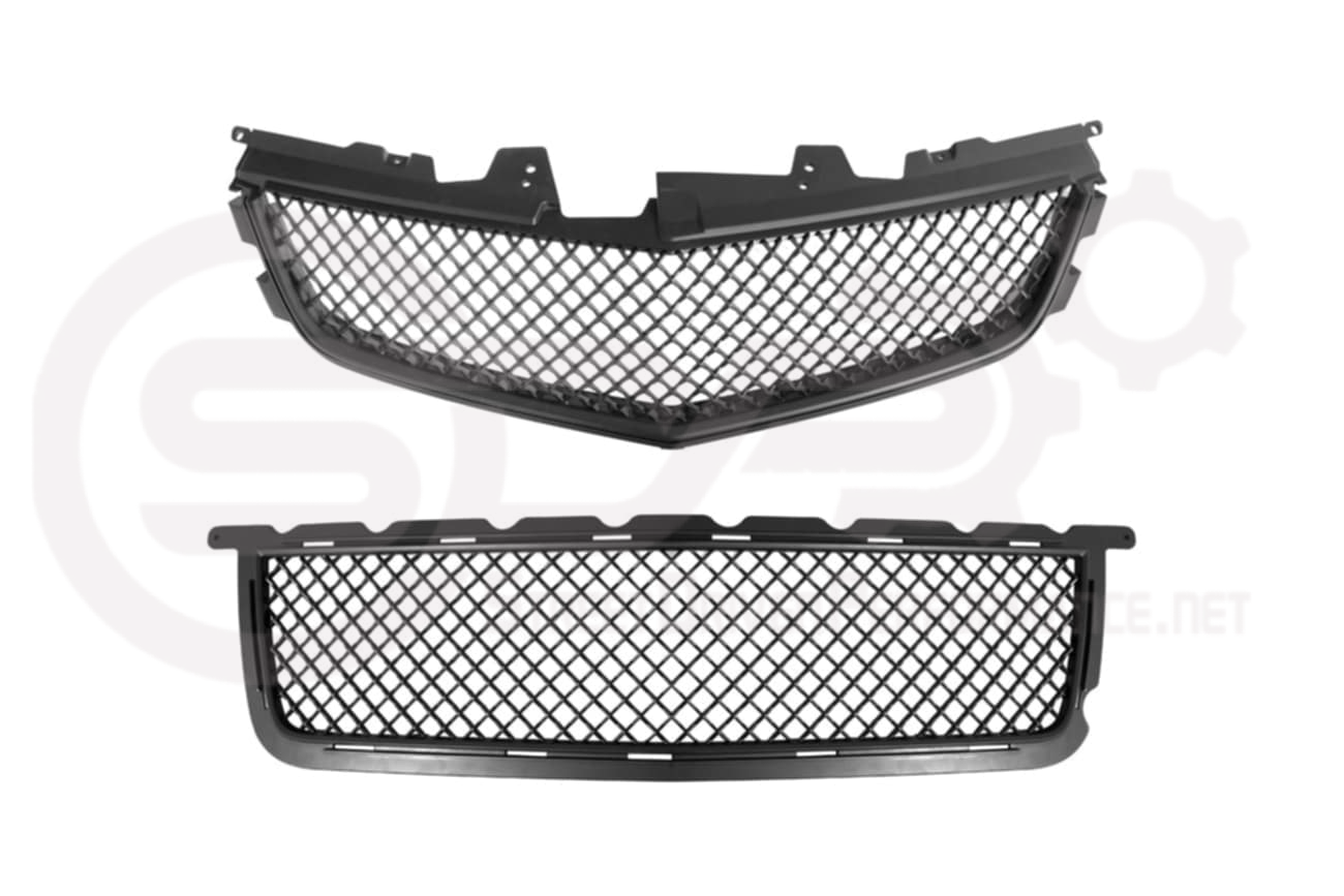 2009-2015 CTS-V V2 -  Black front grilles set (blank no emblem)