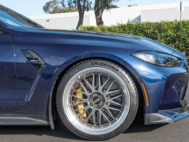 2021-Up BMW G80 M3 & G82 / G83 M4 | M-Performance Style CARBON FIBER 3-Piece Front Bumper Lip Splitter Ground Effects