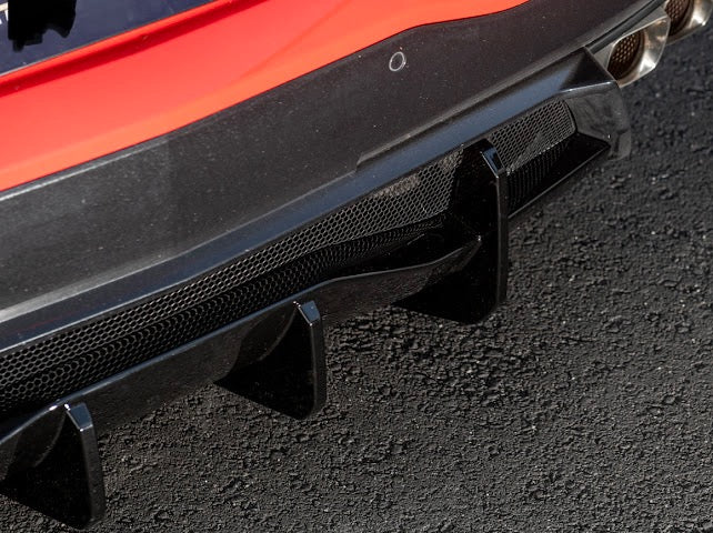 2020-Up Corvette C8 STINGRAY & Z51 | CARBON FLASH 3Pcs Rear Bumper *ADD-ON* Diffuser Lip