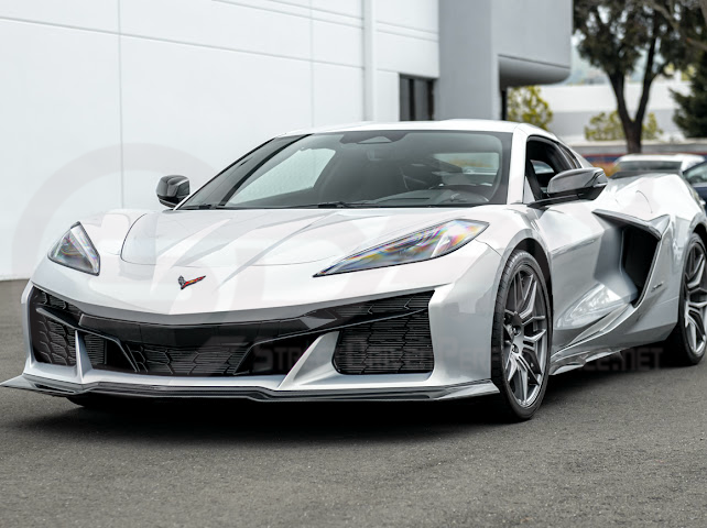 2023-UP CORVETTE C8 Z06 | Z07 STYLE EXTENDED ONE-PIECE FRONT LIP SPLITTER GROUND EFFECTS