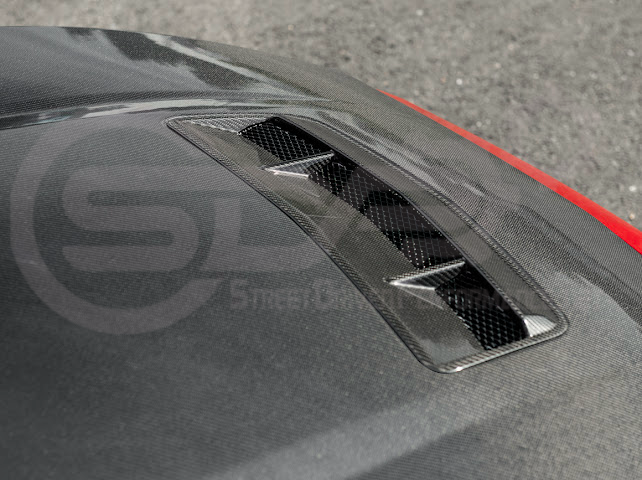 2024-Up Ford Mustang S650 | Factory Style CARBON FIBER Front Hood with Hood Vent (2 versions)