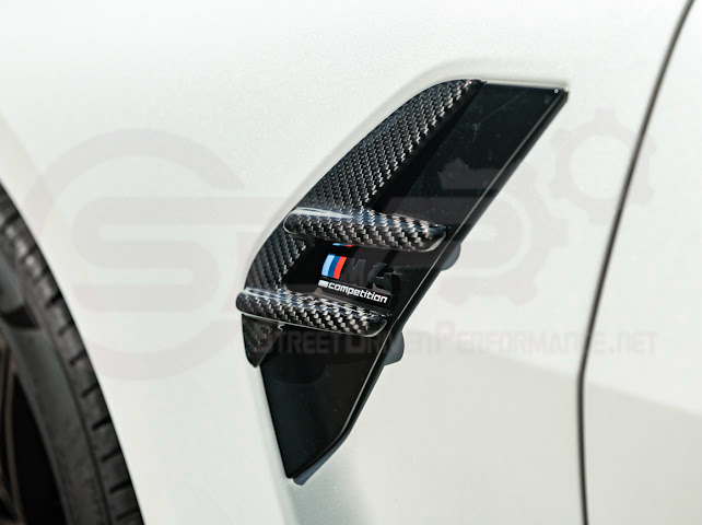 2021-UP BMW G82 G83 M4 | FACTORY REPLACEMENT CARBON FIBER SIDE FENDER VENT TRIM COVERS PAIR