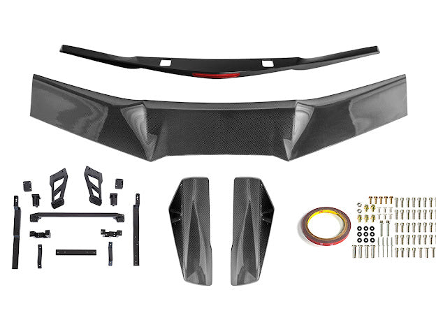 2014-2019 CORVETTE C7 | CARBON FIBER ZR1 EXTENDED REAR SPOILER HIGH WING