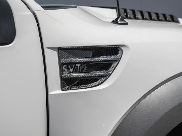 2009-2014 Ford F-150 Raptor SVT | SDP Package Carbon Fiber Side Fender Vents Trim Replacement (Pair)