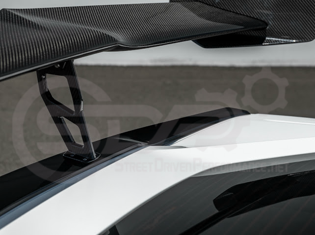 2014-2019 CHEVROLET CORVETTE C7  | EXTENDED REAR HIGH SPOILER WITH WING RISER