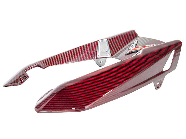 2023-Up Corvette C8 Z06 Coupe | RED CARBON FIBER Engine & Bay Panel Cover