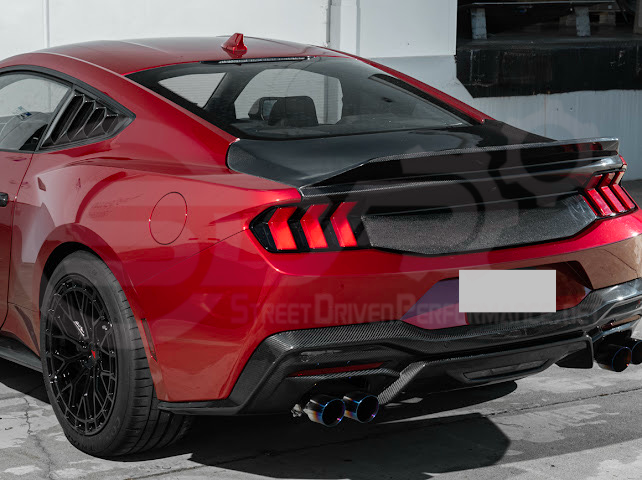 2024-Up Ford Mustang S650 | Factory Integrated Ducktail Style Carbon Fiber Replacement Rear Trunk Lid