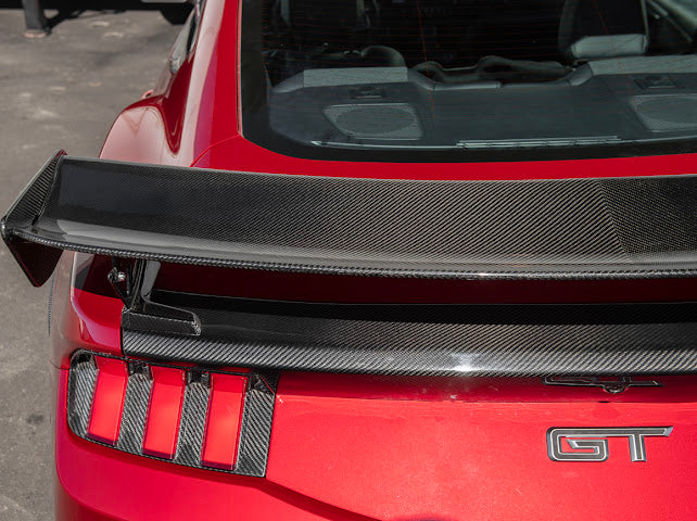 2024-UP MUSTANG S650 | CARBON FIBER GT500 REAR HIGH WING SPOILER