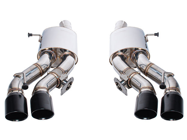 2016+ Cadillac CTS-V V3 Sedan | NPP Valved Axle Back Quad BLACK Tips Exhaust