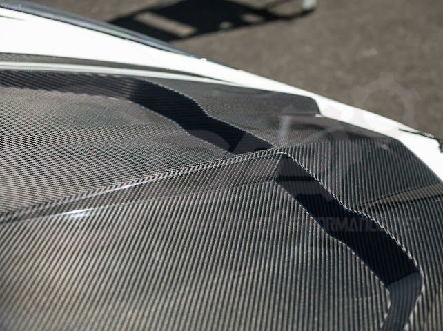 2020-PRESENT CHEVROLET CORVETTE C8 | SDP PERFORMANCE TRACK STYLE DOUBLE SIDED DRY CARBON FIBER FRONT HOOD
