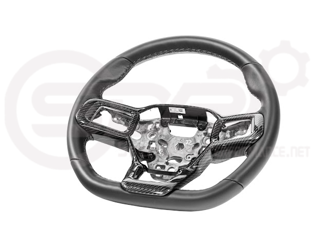 2024-Up Ford Mustang | Factory Style CARBON FIBER Tape On Steering Wheel Trim Full Cover