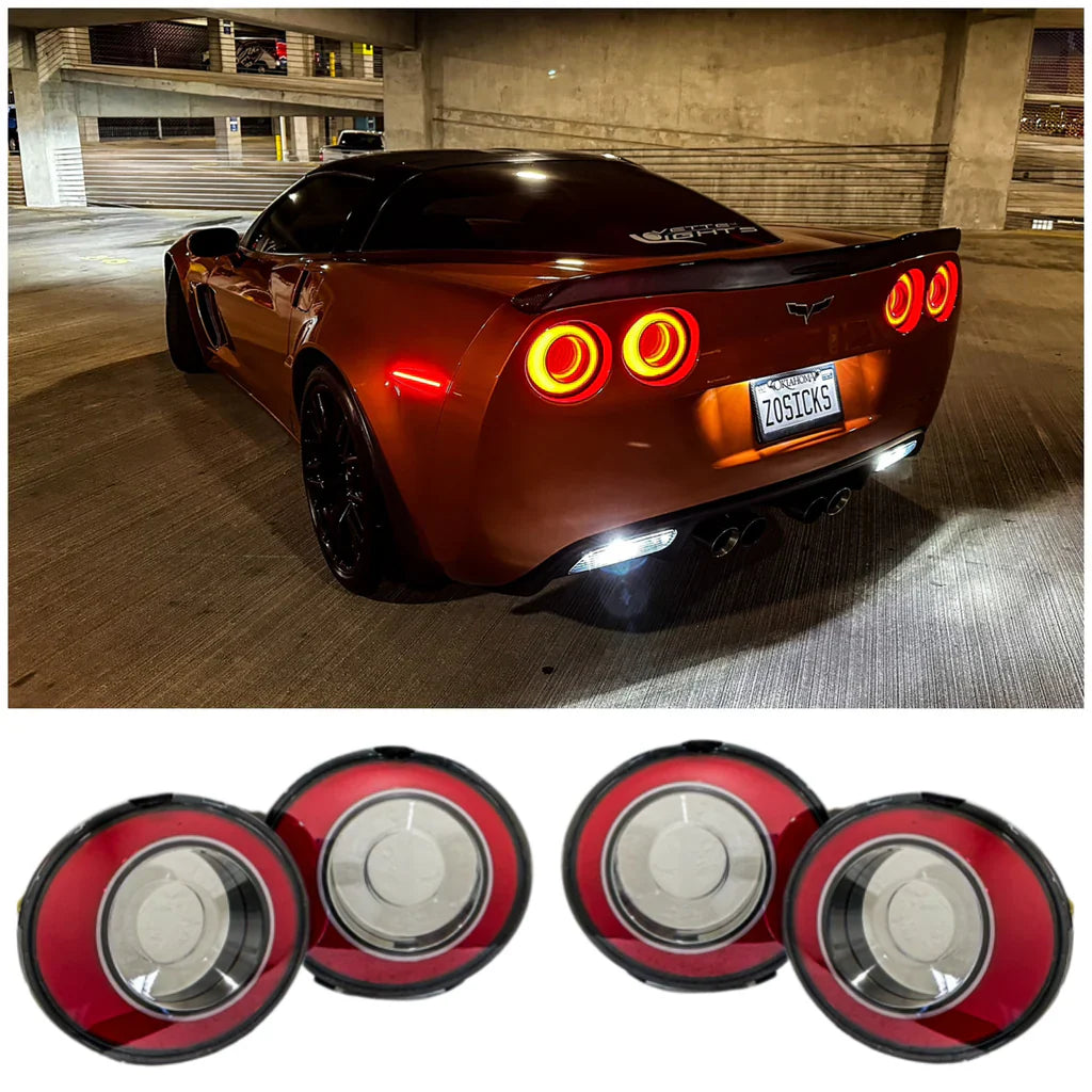2005-2013 CORVETTE C6 | INFIRAI LED TAIL LIGHTS PAIR (SMOKED, RED, RED/SMOKED)