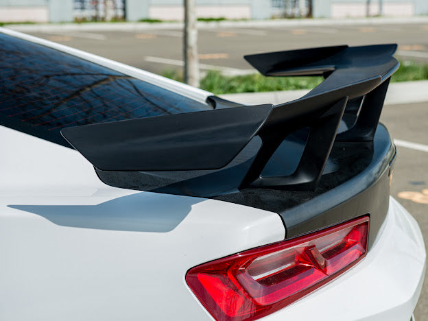 2016+ 6th Gen Camaro - "ZL1 - 1LE Performance Package" Rear Trunk Spoiler Wing with Spoiler Camera Option - for all models