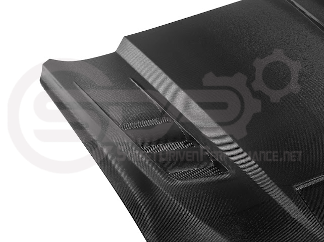 2018-2023 FORD MUSTANG S550 | TERMINATOR STYLE CARBON FIBER FRONT AIR VENTED HOOD