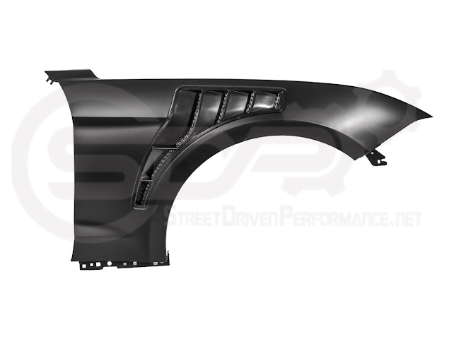 2018-2023 Ford Mustang S550 | GTD Style Primed Black Front Side Vented Fenders