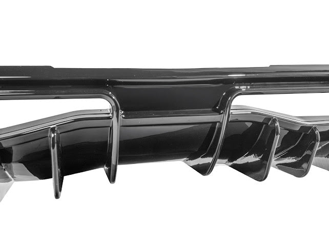 2020-UP CHEVROLET CORVETTE C8 GLOSSY BLACK REAR *ADD-ON*  BUMPER DIFFUSER