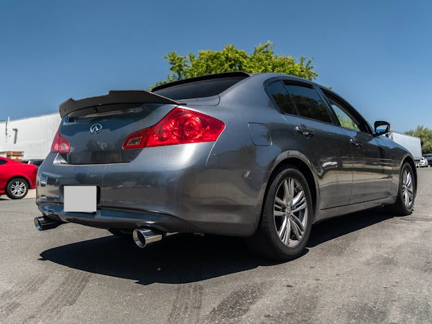 2007-2008 INFINITI G35 SEDAN & 2008-2014 INFINITI G37 SEDAN | MUFFLER DELETE AXLE BACK DUAL TIPS EXHAUST (CHROME TIPS OR BURNT BLUE TIPS)
