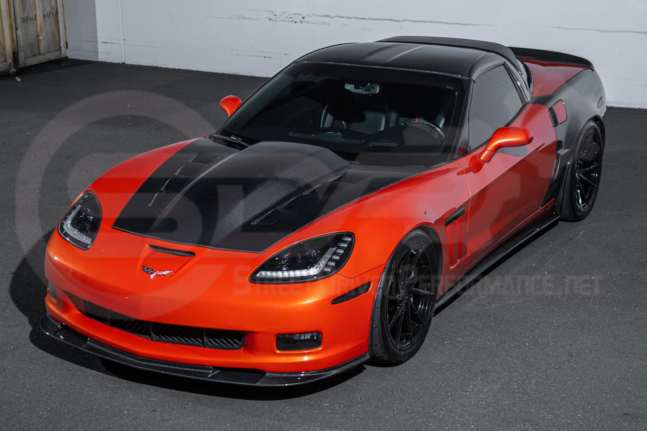 2005-2013 CHEVROLET CORVETTE C6 | SDP PERFORMANCE STYLE CARBON FIBER VENTED COWL HOOD