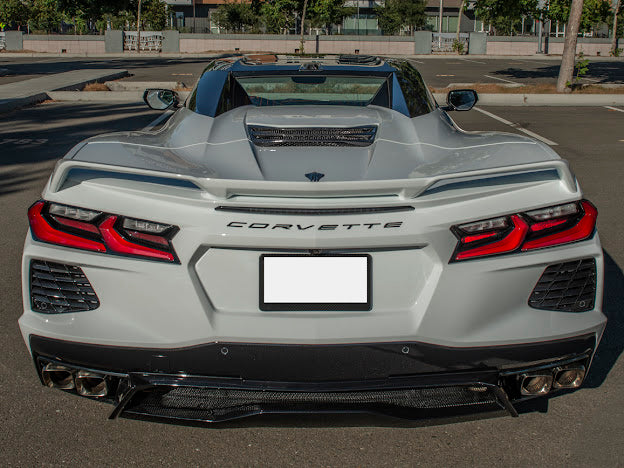 2020+ CORVETTE C8 CONVERTIBLE CARBON FIBER REAR DECKLID CAMERA COVER REPLACEMENT
