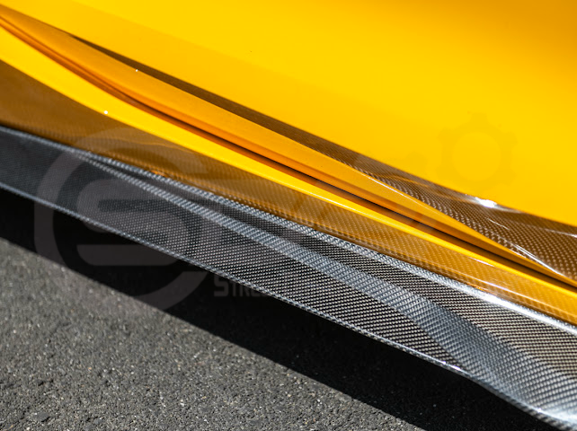 2023-UP CHEVROLET CORVETTE C8 Z06 & E-RAY | SDP PERFORMANCE TRACK STYLE CARBON FIBER SIDE SKIRTS ROCKER PANEL GROUND EFFECTS