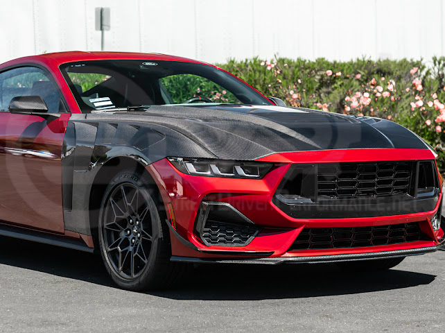 2024-UP FORD MUSTANG | SUPER SNAKE STYLE FRONT VENTED HOOD