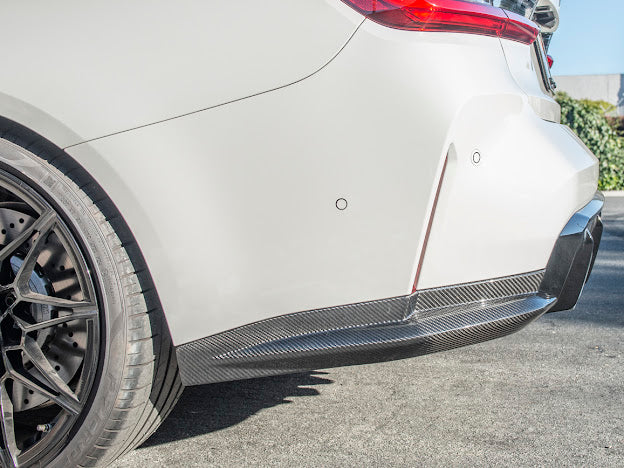 2021-Up BMW G80 M3 | Factory Style CARBON FIBER Rear Apron Lip Splitter Pair