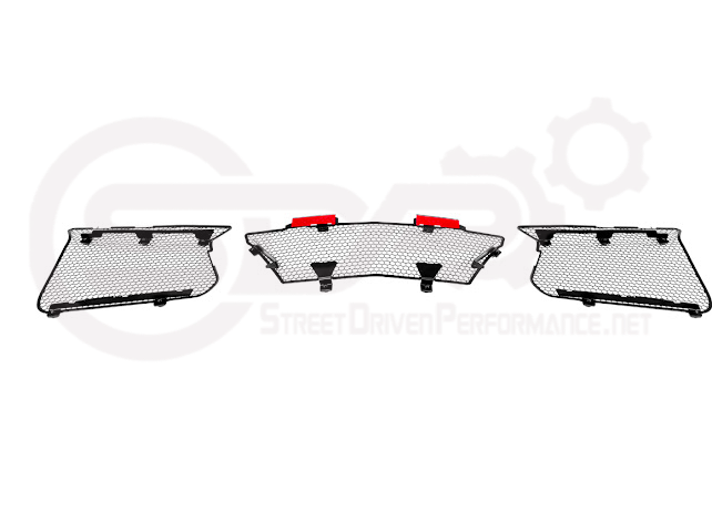 2023+ CHEVROLET CORVETTE C8 E-RAY & Z06 | FACTORY OEM STYLE GLOSSY BLACK FRONT RADIATOR MESH GRILLE GUARD
