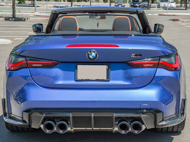 2021-Up BMW G82 / G83 M4 | M-Performance Style CARBON FIBER Rear Apron Lip Splitter Ground Effects (Pair)