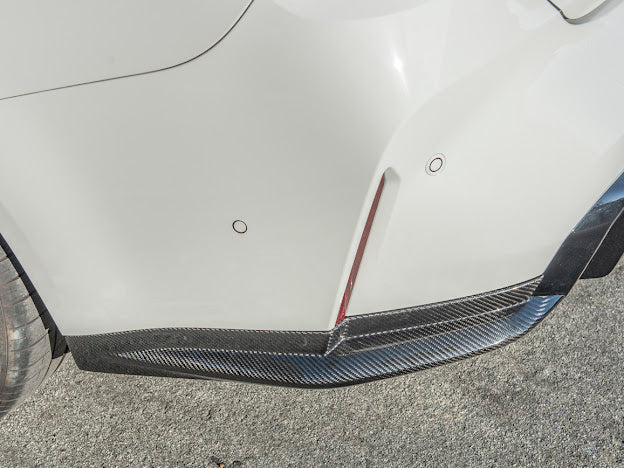 2021-Up BMW G80 M3 | Factory Style CARBON FIBER Rear Apron Lip Splitter Pair