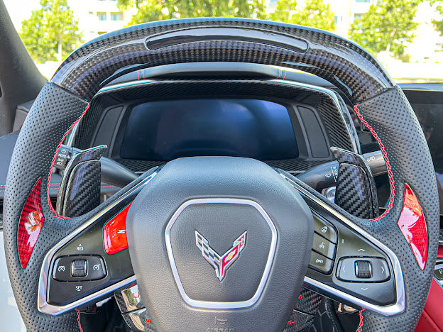 2020+ CHEVROLET CORVETTE C8 CARBON FIBER SPEEDOMETER GAUGE CLUSTER COVER
